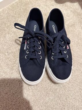 Superga Navy 2740 Platform Sneakers